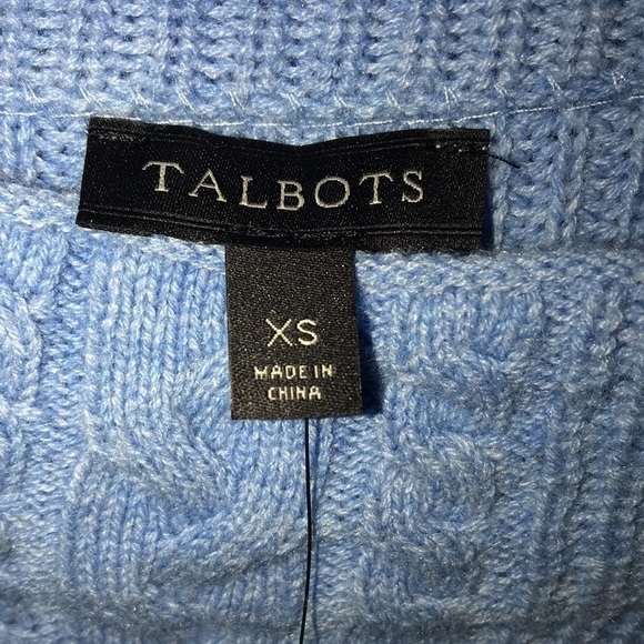 NWT Talbots Sky Blue Cabled Sweater Size XS​​ - Picture 5 of 8
